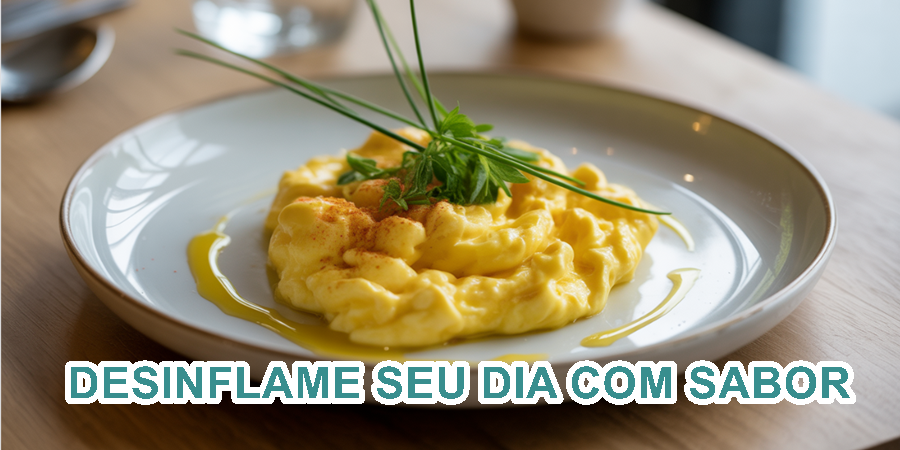 Ovos mexidos premium sem laticínios: cremosidade e técnica de chef em um prato leve e saudável.